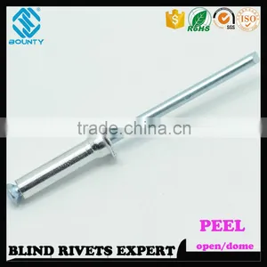 HIGH QUALITY OPEN END MANUFACTURER RECESSED CROWN AL/ST POP PEEL TYPE RIVETS thumbnail-2