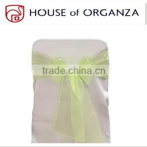 New Style Yellow Organza Chair Sashes thumbnail-1