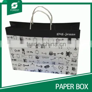 100% RECYCLABLE PAPER BAG FOR GARMENTS WITH HANDLE thumbnail-1