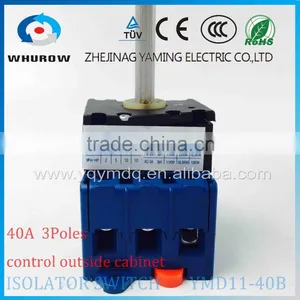 Isolator Switch With YMD11-40B With Padlock Aluminum Pole 40A 3 Poles Load Break Power Cut off Operate Outside Cabinet thumbnail-2