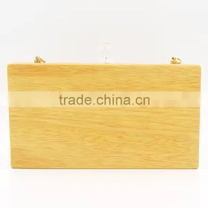 Custom National Style Wooden Purse Eveing Bag Wood Clutch thumbnail-2