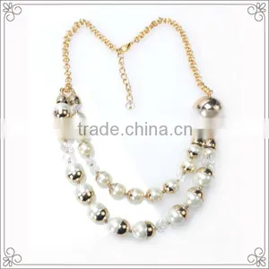 Factory Directly Elegant Double Layer Pearl Necklace For Women thumbnail-1