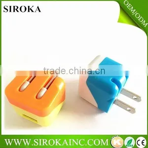 Wall Socket With Usb Port Wall Charger DC5V1000mA US Plug Wall Charger for Smartphone thumbnail-3