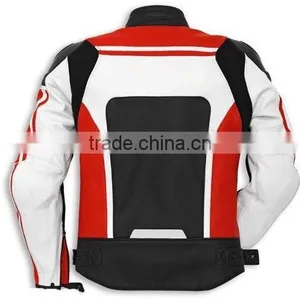 MOTORCYCLE LEATHER JACKET MEN MOTORBIKE BIKER PERFORATED JACKET thumbnail-2