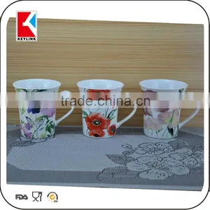 Wholesale 11oz Decal Printing White Porcelain Mug Cup New Bone China Mug thumbnail-2