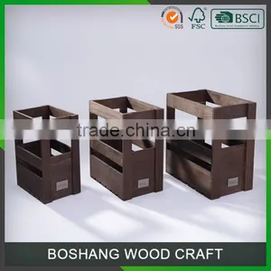 OEM Custom Bottle Fruits Storage Wooden Crates thumbnail-1
