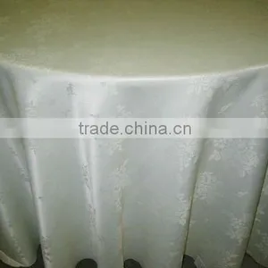Luxury Jacquard/Pattern Polyester Round Table Cloth/table Linen for Wedding thumbnail-1