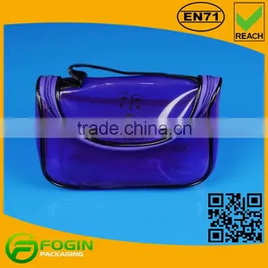 Purple Color Ziplock Cosmetic Clear Pvc Bag thumbnail-1