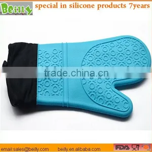 Food Grade Silcone Finger Protector Oven Bbq Grill Mitt Glove for Heat Resistant Grilling thumbnail-2