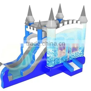 2016 New Design Wholesales Ice and Snow Theme Bouncers,outdoor Inflatable Bouncer,cute Castle thumbnail-1