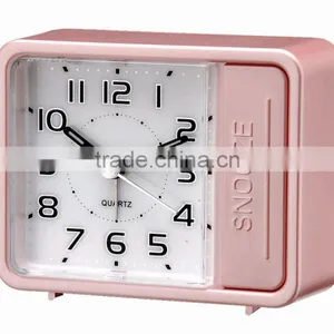 Pinky Color Square Shape Touch Push Light Alarm Clocks thumbnail-3