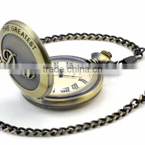 Wholesale Antique Brass Pocket Watch Necklace as Best Love for Dad thumbnail-3