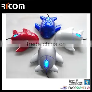 Gift Promotion Airplane Shape 3D Wired Optical Mouse thumbnail-4