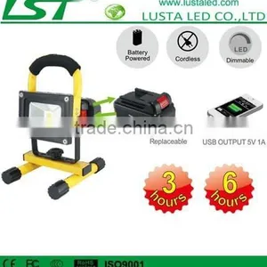 Portable Flood Light IP65 Epistar Battery Power Rechargeable LED Floodlight 10W Replaceable Outdoor Rechargeable Flood Lights thumbnail-1