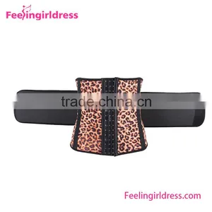 No Moq Leopard Print Adjustable Gym Waist Trimmer Belt thumbnail-6