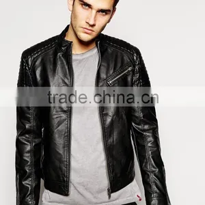 Mens Faux Leather Jacket, PU Jacket thumbnail-1