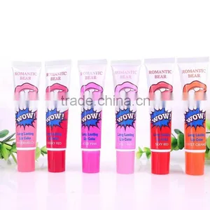 The Newest Romantic Bear Long Lasting 6 Lip Colors Lipgloss Peel off Liquid Matte Lipstick thumbnail-2