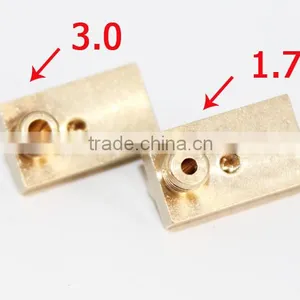 New 3D Printer Accessory Ultimaker 2 UM2 Copper Nozzle + Heaterblock 0.2/0.3/0.4/0.5 mm Nozzle For 1.75/3 mm Filament G205 thumbnail-2