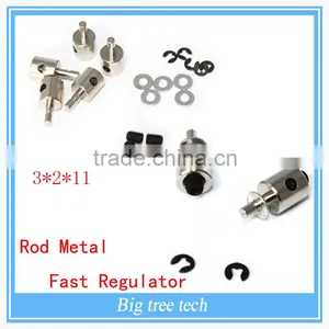 5PCS Linkage Stoppers M3 for Connecting Servo Arm and Pull RodSteering Rudder Angle Connecting Rod Metal Fast Regulator W1003 thumbnail-1