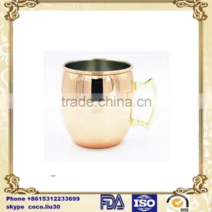 Hammered Copper Moscow Mule Mug Handmade of 100% Pure Copper Mule MugV16032201 thumbnail-1