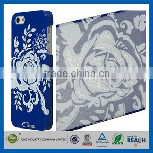 C&T Luxury Silver Foil Flower Rose Glitter Hard Case Cover for IPhone 5/5S thumbnail-5