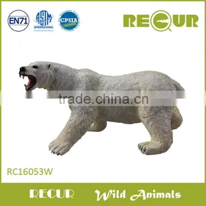 Recur Animal World Miniature Plastic Polar Bear Realistic Soft PVC Wild Animal Toy thumbnail-1