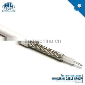RG59U Coaxial Cable CCA Conductor 75OHM Foan PE Al Foil Shield Bare Copper Wire Braid thumbnail-5