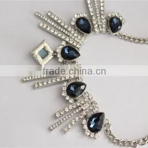 Wholesale White Gold Plated Women Necklace Water Drop Crystal Necklace thumbnail-2