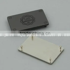High Quality Engraved Metal Plates Brand Logos for Handbag thumbnail-2