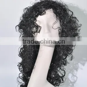 Popular Long Black Kinky Curls Wig Synthetic Costume Wig N267 thumbnail-1