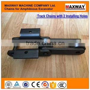 Custom-built , Hard-Wearing Chains for Amphibious Excavator Pontoon Undercarriage, 40Cr Steel Material, MAXWAY Machine Company thumbnail-1