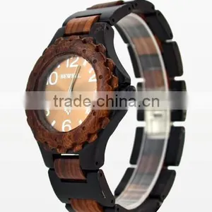 2016 High Quality Quartz Mens Wood Watch Wooden Watch Waterproof Wrist Watch thumbnail-1