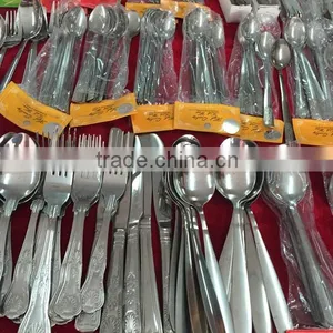 Wholesale Stainless Steel Flatware Spoon Knife and Forks Sets Stainless Steel Utensils thumbnail-1