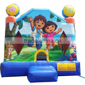 Dora Theme Explorer Inflatable Bounce House for Sale thumbnail-1