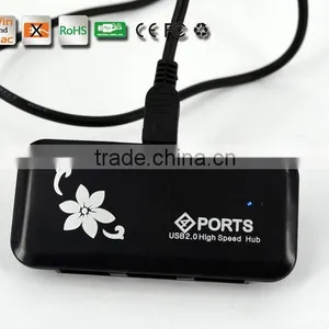 New!!!Portable Slim Shape Low Cost USB2.0 Hub High Speed 4 Ports USB Hub for PC and Laptop thumbnail-4