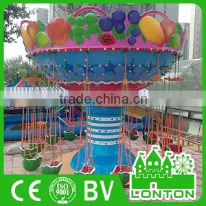 Fun Rides Kids Swing Carousel Chair Mini Fruit Flying Chair Machinery Equipment thumbnail-3