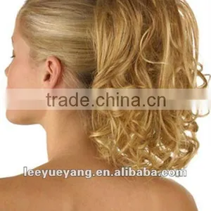Discount Beautiful Blonde Loose Curly Synthetic Hair Ponytail thumbnail-1