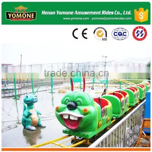 2016 Popular Amusement Park Outdoor Games Rides Caterpillar Roller Coaster With Track Train for Sale thumbnail-1