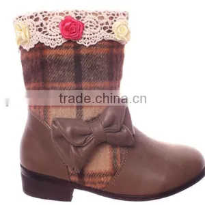 Fashion Design Bowknot Decoration Kids Leather Boots 2014 thumbnail-1