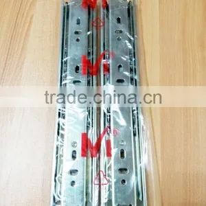 3 Fold 45mm Width Steel Ball Bearing Heavy Duty Drawer Slide thumbnail-5