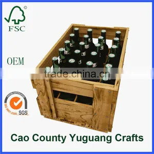 Distressed Wood Beer Crate With OEM Service thumbnail-2