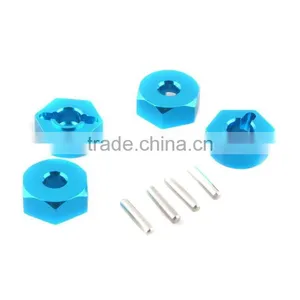 Aluminum Wheel Drive Hex 12mm With Pin 4P HSP 1:10 Upgrade Parts 122042 (02134B) thumbnail-1
