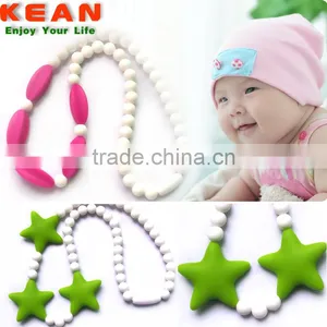 New Fashion DIY Baby Teething Chewable Beaded Necklace thumbnail-2