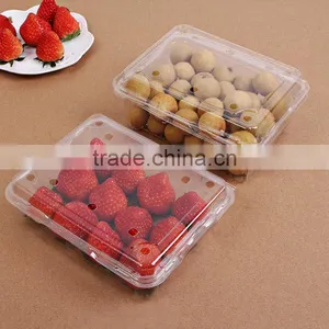 Rectangular Transparent 250g Fruit Storage Box Sealed Plastic Fresh Fruit Container With Lid thumbnail-2