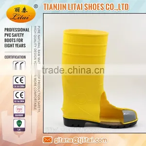 Light Yellow PVC Safety Boots /Cheap Safety Boots/PVC Work Boots thumbnail-5