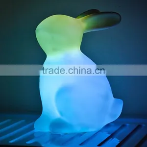 Easter Decoration Bunny Colorful Lamp Mini Sensor Night Light for Children Lights thumbnail-4