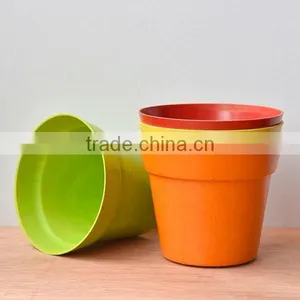 Indoor Small Colored Plant Fiber Stackable Planters Plastic thumbnail-1