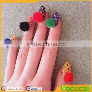 50 Pcs 7mm DIY 3D Mini Plush Ball Nail Art Slices Stickers Decoration Mixed Random Color thumbnail-1
