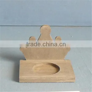 Cheap Unfinished Decorative Craft Wooden Candle Holder Craved thumbnail-2
