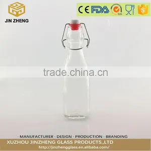 250ml Transparent Swing Top Glass Beverage Bottle thumbnail-1
